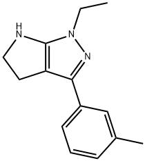 Pyrrolo[2,3-c]pyrazole, 1-ethyl-1,4,5,6-tetrahydro-3-(3-methylphenyl)- (9CI) 구조식 이미지