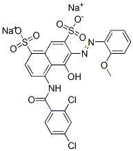 disodium 4-[(2,4-dichlorobenzoyl)amino]-5-hydroxy-6-[(2-methoxyphenyl)azo]naphthalene-1,7-disulphonate Structure
