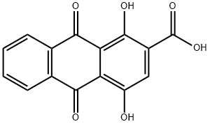 9,10-Dihydro-1,4-dihydroxy-9,10-dioxo-2-anthracenecarboxylic acid Structure