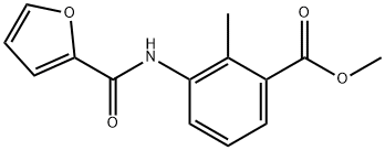 Benzoic acid, 3-[(2-furanylcarbonyl)amino]-2-methyl-, methyl ester (9CI) Structure