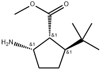 Cyclopentanecarboxylic acid, 2-amino-5-(1,1-dimethylethyl)-, methyl ester, 구조식 이미지