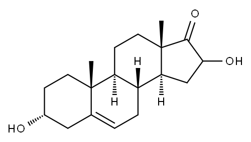 (3a)-3,16-dihydroxy-Androst-5-en-17-one 구조식 이미지