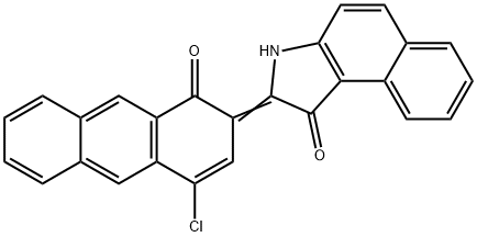 2-(4-Chloro-1-oxoanthracen-2(1H)-ylidene)-3H-benz[e]indol-1(2H)-one 구조식 이미지