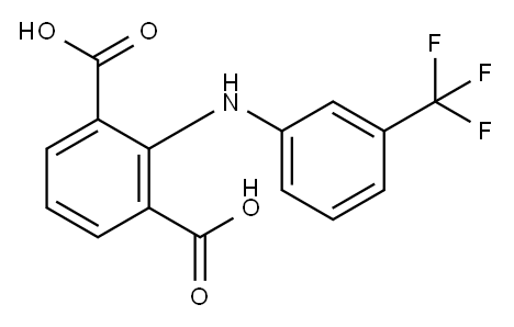 1,3-Benzenedicarboxylic  acid,  2-[[3-(trifluoromethyl)phenyl]amino]- 구조식 이미지