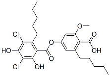 3,5-디클로로-2,4-디히드록시-6-펜틸벤조산4-카르복시-3-메톡시-5-펜틸페닐에스테르 구조식 이미지