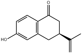 (S)-3,4-Dihydro-6-hydroxy-3-isopropenylnaphthalen-1(2H)-one 구조식 이미지