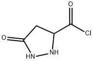 3-Pyrazolidinecarbonyl chloride, 5-oxo- (9CI) Structure