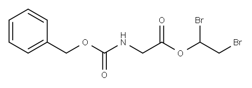 N-(Benzyloxycarbonyl)glycine 1,2-dibromoethyl ester 구조식 이미지