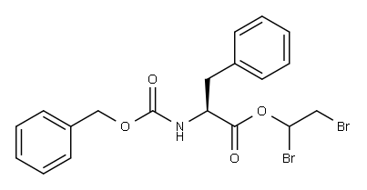 N-Benzyloxycarbonyl-3-phenyl-L-alanine 1,2-dibromoethyl ester 구조식 이미지