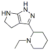 Pyrrolo[2,3-c]pyrazole, 3-(1-ethyl-2-piperidinyl)-1,4,5,6-tetrahydro- (9CI) 구조식 이미지