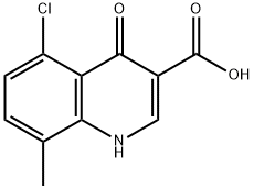 5-CHLORO-4-HYDROXY-8-METHYLQUINOLINE-3-CARBOXYLIC ACID Structure