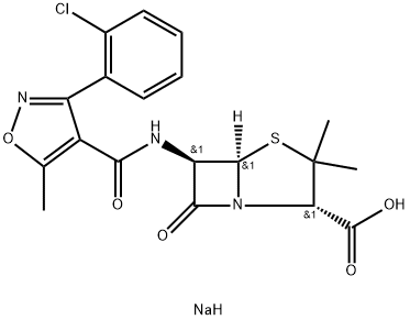 Cloxacillin-13C4 SodiuM Salt Structure
