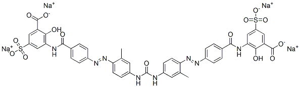 tetrasodium 3,3'-[carbonylbis[imino(2-methyl-4,1-phenylene)azo-4,1-phenylenecarbonylimino]]bis[5-sulphonatosalicylate] 구조식 이미지