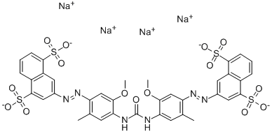 tetrasodium 3,3'-[carbonylbis[imino(5-methoxy-2-methyl-4,1-phenylene)azo]]bis(naphthalene-1,5-disulphonate) 구조식 이미지