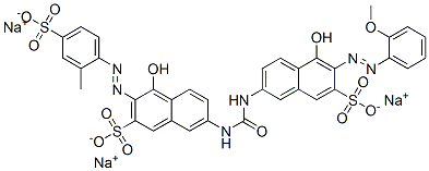 6420-44-6 trisodium 4-hydroxy-7-[[[[5-hydroxy-6-[(2-methoxyphenyl)azo]-7-sulphonato-2-naphthyl]amino]carbonyl]amino]-3-[(2-methyl-4-sulphonatophenyl)azo]naphthalene-2-sulphonate