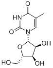 5-METHYL-1-(β-L-RIBOFURANOSYL)URACIL 구조식 이미지