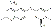 4-Amino-6-[[(1,2-dihydro-2-imino-1,6-dimethylpyrimidin)-4-yl]amino]-1,2-dimethylquinolinium 구조식 이미지