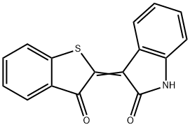 2-(2-Oxoindoline-3-ylidene)benzo[b]thiophene-3(2H)-one 구조식 이미지