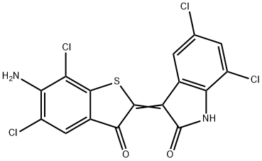 3-(6-Amino-5,7-dichloro-3-oxobenzo[b]thiophen-2(3H)-ylidene)-5,7-dichloroindolin-2-one Structure