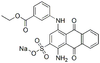 3-[[4-Amino-9,10-dihydro-9,10-dioxo-3-(sodiosulfo)anthracen-1-yl]amino]benzoic acid ethyl ester Structure