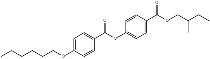 4-[(2-methylbutoxy)carbonyl]phenyl 4-(hexyloxy)benzoate 구조식 이미지