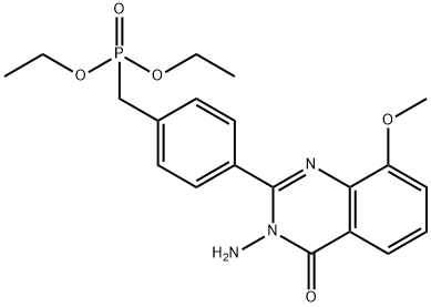 Phosphonic  acid,  [[4-(3-amino-3,4-dihydro-8-methoxy-4-oxo-2-quinazolinyl)phenyl]methyl]-,  diethyl  ester  (9CI) Structure