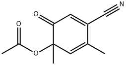 Acetic acid 4-cyano-1,3-dimethyl-6-oxo-2,4-cyclohexadienyl ester 구조식 이미지