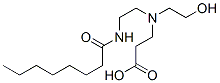 N-(2-히드록시에틸)-N-[2-[(1-옥소옥틸)아미노]에틸]-베타-알라닌 구조식 이미지