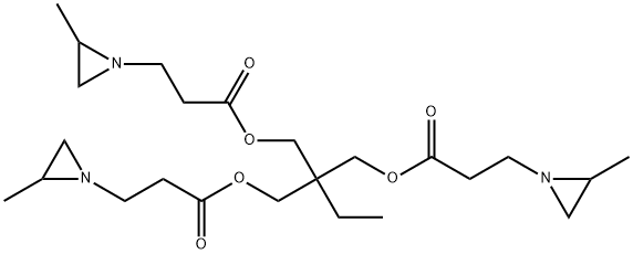 Trimethylolpropane tris(2-methyl-1-aziridinepropionate) Structure