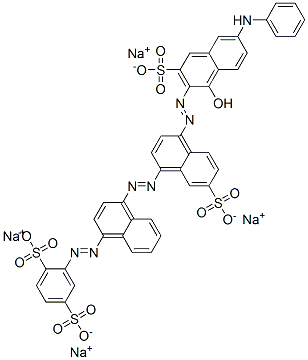 tetrasodium 2-[[4-[[4-[[1-hydroxy-6-(phenylamino)-3-sulphonato-2-naphthyl]azo]-7-sulphonato-1-naphthyl]azo]-1-naphthyl]azo]benzene-1,4-disulphonate  구조식 이미지
