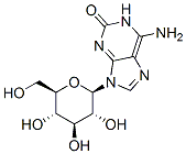 2H-Purin-2-one, 6-amino-9-beta-D-glucopyranosyl-1,9-dihydro- 구조식 이미지