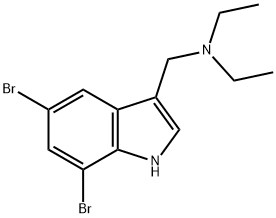 5,7-Dibromo-N,N-diethyl-1H-indole-3-methanamine Structure