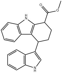 2,3,4,9-Tetrahydro-4-(1H-indol-3-yl)-1H-carbazole-1-carboxylic acid methyl ester 구조식 이미지