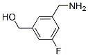 Benzenemethanol, 3-(aminomethyl)-5-fluoro- (9CI) 구조식 이미지
