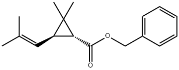 2,2-DIMETHYL-3-(2-METHYLPROPENYL)-CYCLOPROPANECARBOXYLICACIDBENZYLESTER 구조식 이미지