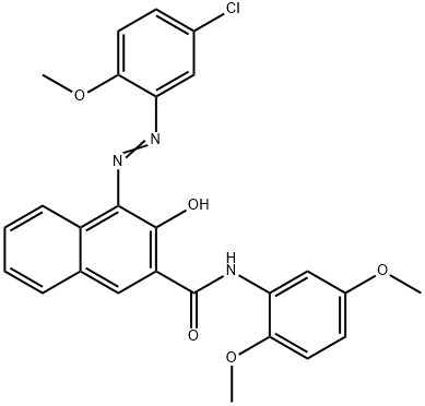 (4E)-4-[(5-chloro-2-methoxy-phenyl)hydrazinylidene]-N-(2,5-dimethoxyphenyl)-3-oxo-naphthalene-2-carboxamide Structure