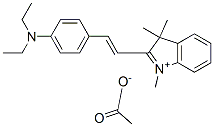 2-[2-[4-(diethylamino)phenyl]vinyl]-1,3,3-trimethyl-3H-indolium acetate 구조식 이미지