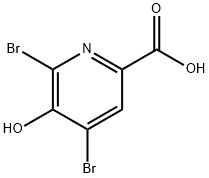 4,6-Dibromo-5-hydroxypicolinic acid 구조식 이미지
