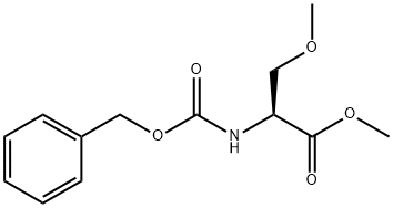 2-Benzyloxycarbonylamino-3-methoxy-propionic acid methyl ester 구조식 이미지