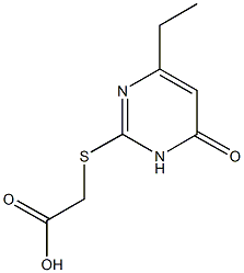 Acetic acid, (4-ethyl-6-hydroxy-2-pyrimidinylthio)- (5CI) 구조식 이미지