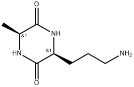 2,5-Piperazinedione,3-(3-aminopropyl)-6-methyl-,(3S,6S)-(9CI) Structure