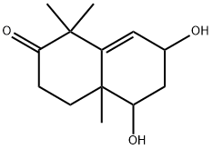 2(1H)-Naphthalenone, 3,4,4a,5,6,7-hexahydro-5,7-dihydroxy-1,1,4a-trimethyl- (9CI) 구조식 이미지