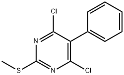 4,6-DICHLORO-2-METHYLTHIO-5-PHENYLPYRIMIDINE 구조식 이미지