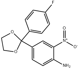 4-[2-(4-fluorophenyl)-1,3-dioxolan-2-yl]-2-nitroaniline 구조식 이미지