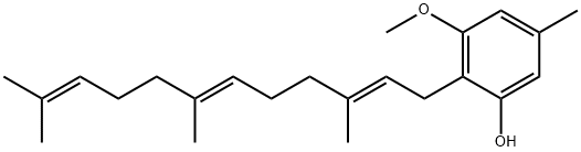 3-Methoxy-5-methyl-2-[(2E,6E)-3,7,11-trimethyl-2,6,10-dodecatrienyl]phenol 구조식 이미지