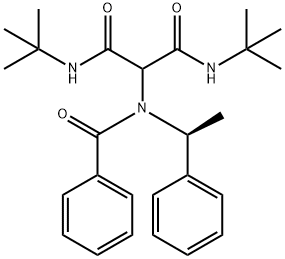 N,N'-di-tert-butyl-2-(N-(1-phenylethyl)benzamido)malonamide Structure