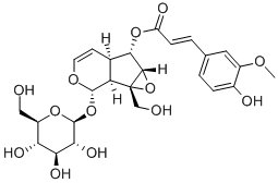 64461-95-6 [(1aS)-1a,1bα,2,5aα,6,6aβ-Hexahydro-6α-[(E)-3-(4-hydroxy-3-methoxyphenyl)propenoyloxy]-1aβ-(hydroxymethyl)oxireno[4,5]cyclopenta[1,2-c]pyran-2α-yl]β-D-glucopyranoside