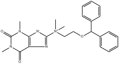 N-[2-(DiphenylMethoxy)ethyl]-2,3,6,7-tetrahydro-N,N,1,3-tetraMethyl-2,6-dioxo-1H-purin-8-aMiniuM Inner Salt 구조식 이미지
