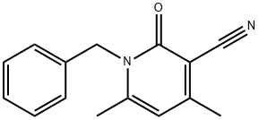 1-Benzyl-4,6-dimethyl-2-oxo-1,2-dihydropyridine-3-carbonitrile 구조식 이미지