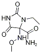 4-Imidazolidinecarboxamide,3-ethyl-4-(methoxyamino)-2,5-dioxo-(9CI) 구조식 이미지